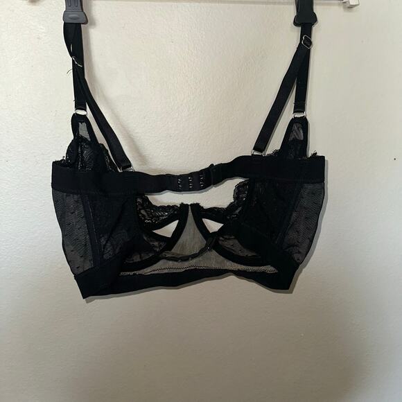 Thistle & Spire Brighton Lace Bustier Bra In Black 34f - Picture 4 of 5